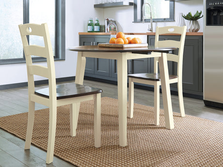 Woodanville Cream/Brown Dining Drop Leaf Table from Ashley - Luna Furniture