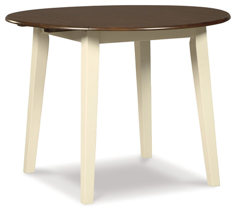 Woodanville Cream/Brown Dining Drop Leaf Table from Ashley - Luna Furniture