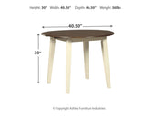 Woodanville Cream/Brown Dining Drop Leaf Table from Ashley - Luna Furniture