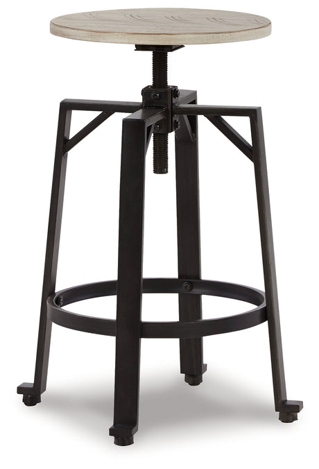 Karisslyn Whitewash/Black Counter Height Stool, Set of 2 from Ashley Furniture - Luna Furniture