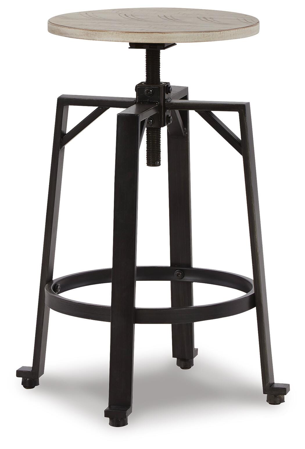 Karisslyn Whitewash/Black Counter Height Stool, Set of 2 from Ashley - Luna Furniture