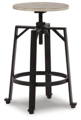 Karisslyn Whitewash/Black Counter Height Stool, Set of 2 from Ashley - Luna Furniture