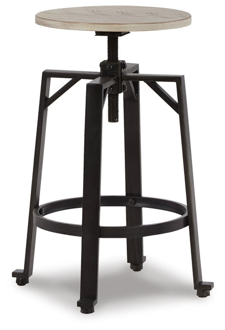 Karisslyn Whitewash/Black Counter Height Stool, Set of 2 from Ashley Furniture - Luna Furniture