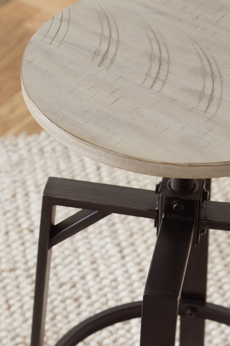Karisslyn Whitewash/Black Counter Height Stool, Set of 2 from Ashley Furniture - Luna Furniture