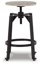 Karisslyn Whitewash/Black Counter Height Stool, Set of 2 from Ashley - Luna Furniture