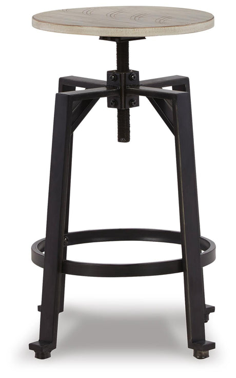 Karisslyn Whitewash/Black Counter Height Stool, Set of 2 from Ashley Furniture - Luna Furniture