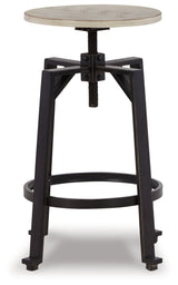 Karisslyn Whitewash/Black Counter Height Stool, Set of 2 from Ashley - Luna Furniture