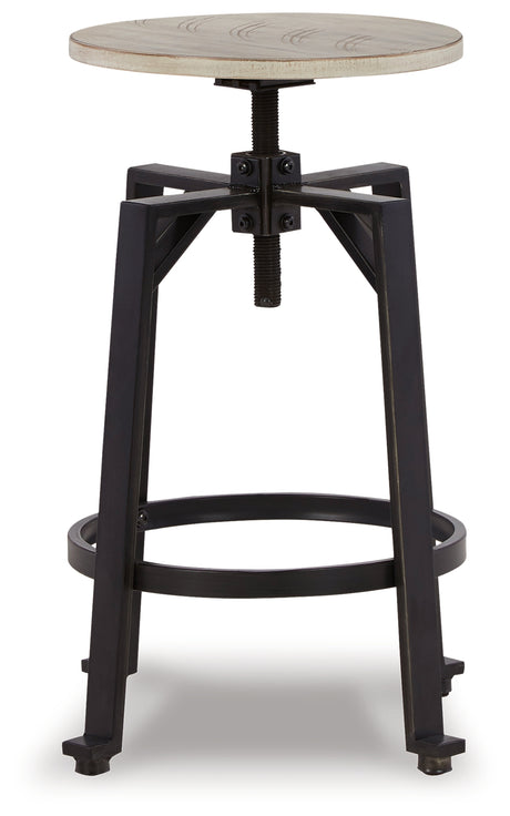Karisslyn Whitewash/Black Counter Height Stool, Set of 2 from Ashley Furniture - Luna Furniture