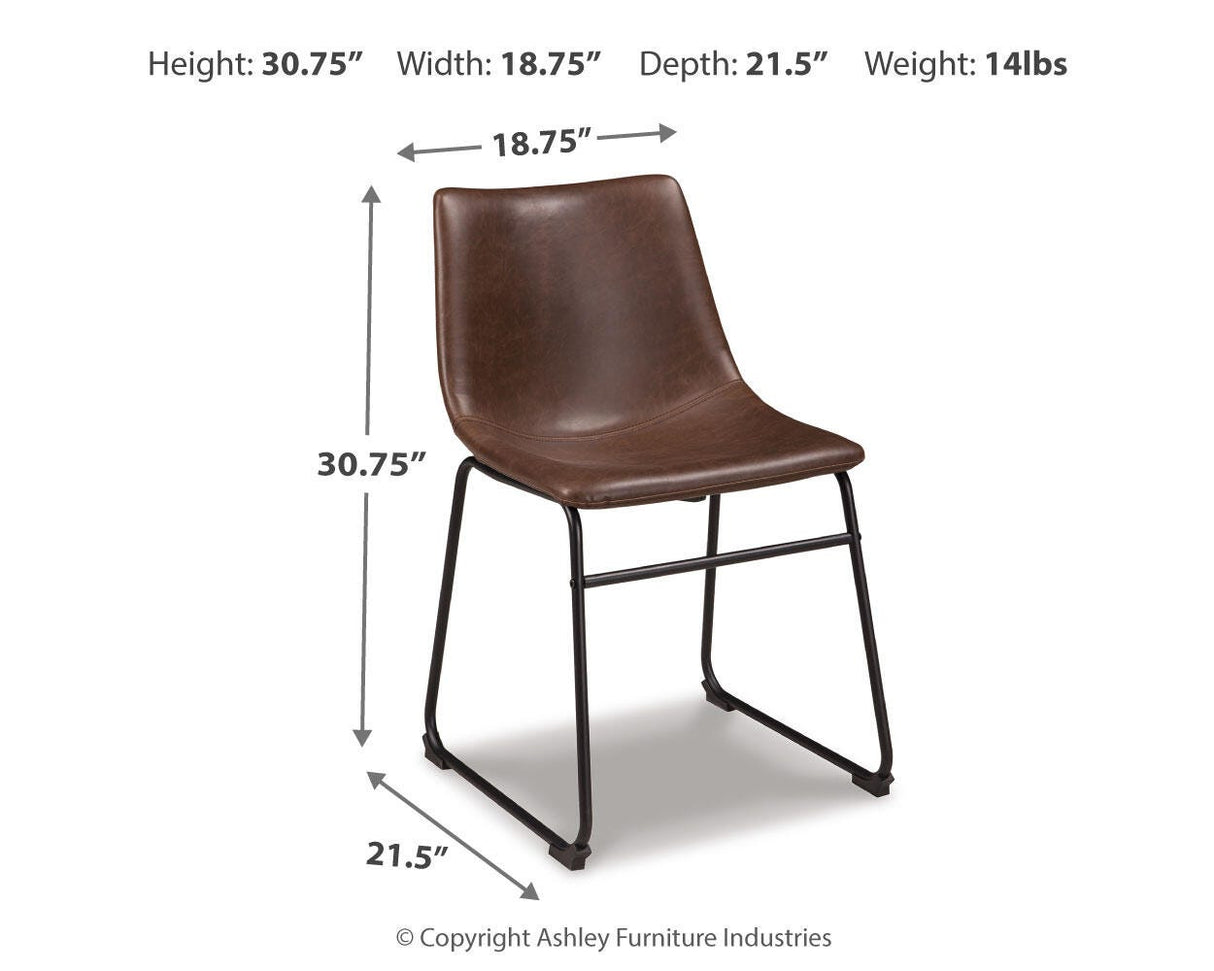 Centiar Brown Dining Chair, Set of 2 from Ashley - Luna Furniture