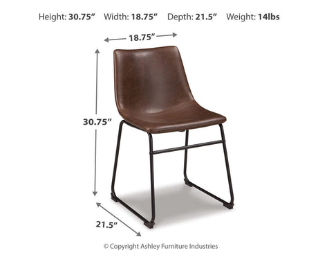 Centiar Brown Dining Chair, Set of 2 from Ashley - Luna Furniture