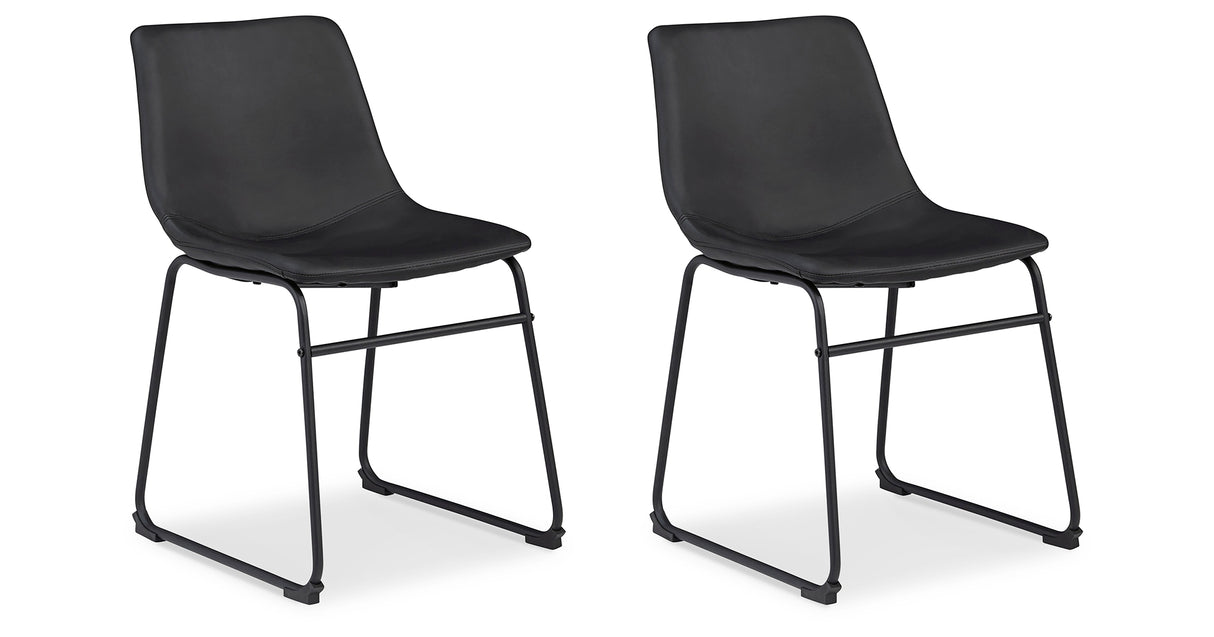 Centiar Black Dining Chair, Set of 2 from Ashley Furniture - Luna Furniture