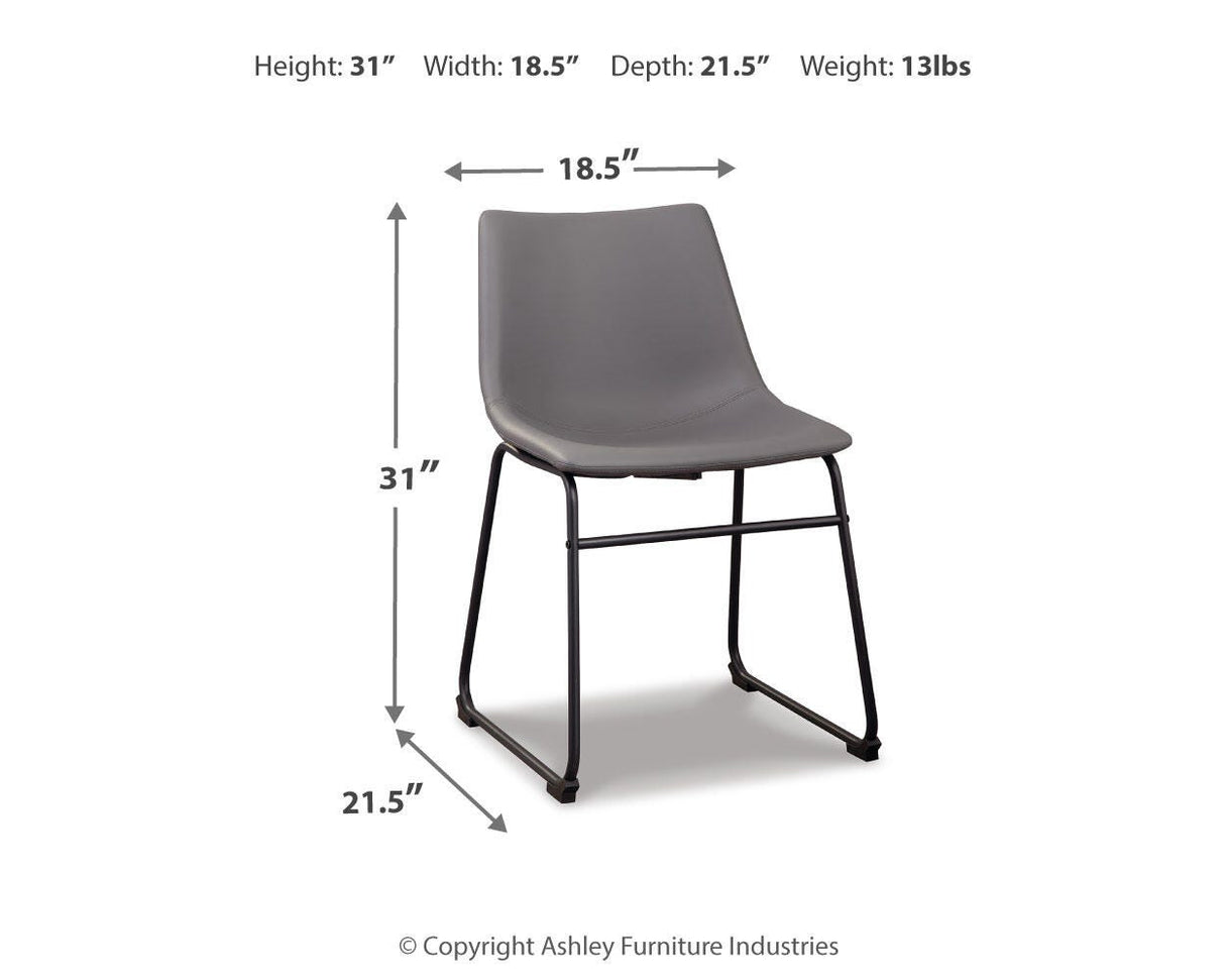 Centiar Gray Dining Chair, Set of 2 from Ashley - Luna Furniture