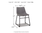 Centiar Gray Dining Chair, Set of 2 from Ashley - Luna Furniture