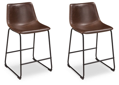 Centiar Brown Counter Height Barstool, Set of 2 from Ashley - Luna Furniture