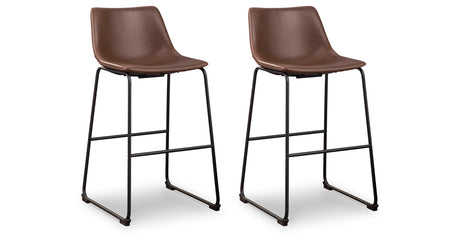 Centiar Brown Pub Height Barstool, Set of 2 from Ashley - Luna Furniture