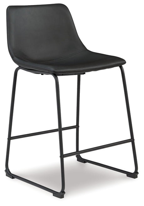 Centiar Black Counter Height Barstool, Set of 2 from Ashley - Luna Furniture