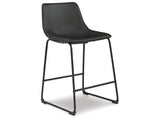 Centiar Black Counter Height Bar Stool (Set of 2) from Ashley Furniture - Luna Furniture