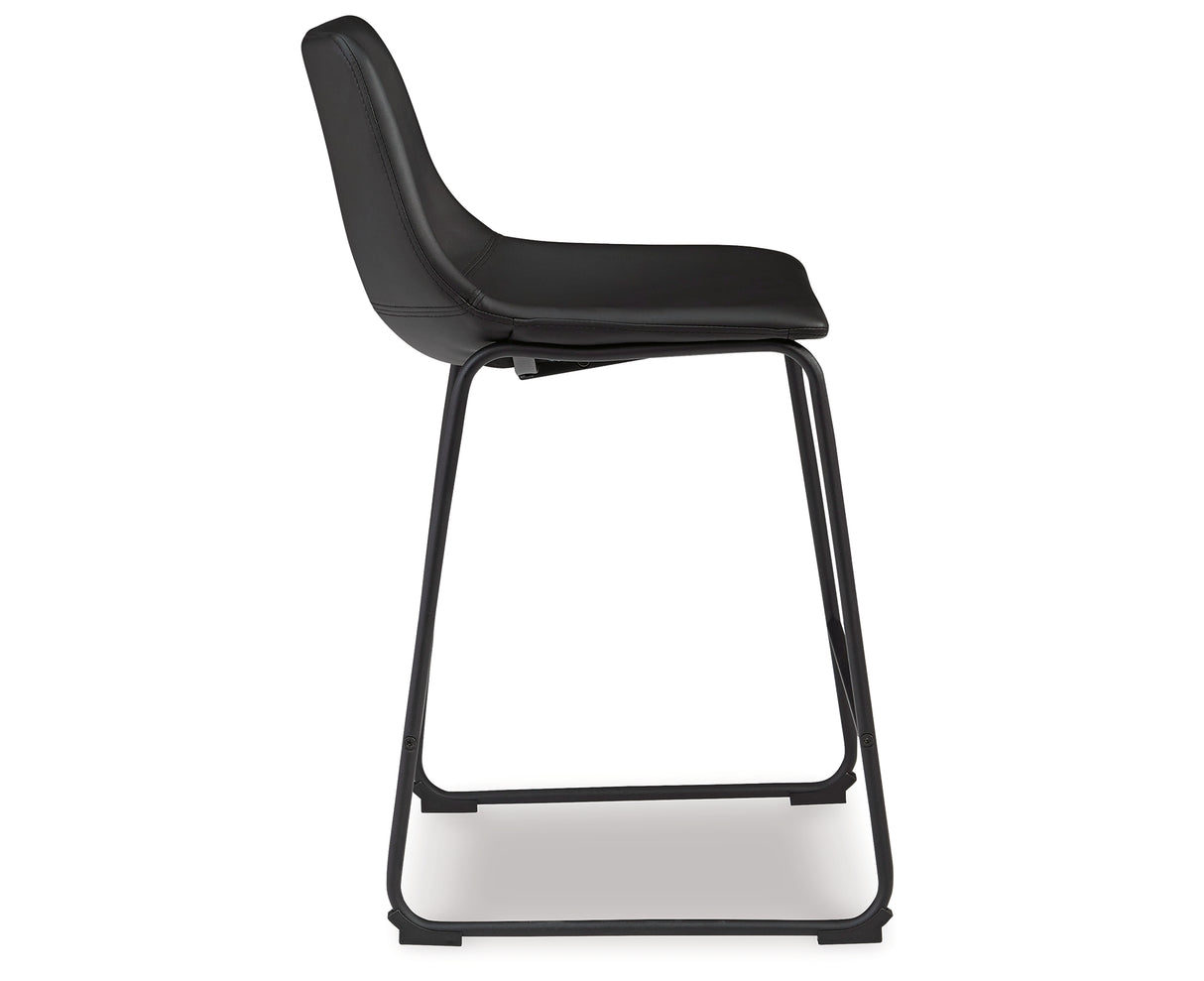Centiar Black Counter Height Bar Stool (Set of 2) from Ashley Furniture - Luna Furniture