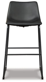Centiar Black Pub Height Barstool, Set of 2 from Ashley - Luna Furniture