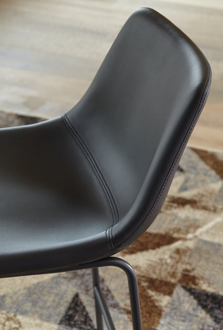 Centiar Black Pub Height Barstool, Set of 2 from Ashley - Luna Furniture