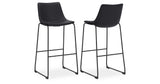 Centiar Black Pub Height Barstool, Set of 2 from Ashley Furniture - Luna Furniture