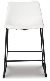 Centiar White Counter Height Barstool, Set of 2 from Ashley - Luna Furniture