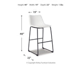 Centiar White Pub Height Bar Stool, Set of 2 from Ashley - Luna Furniture
