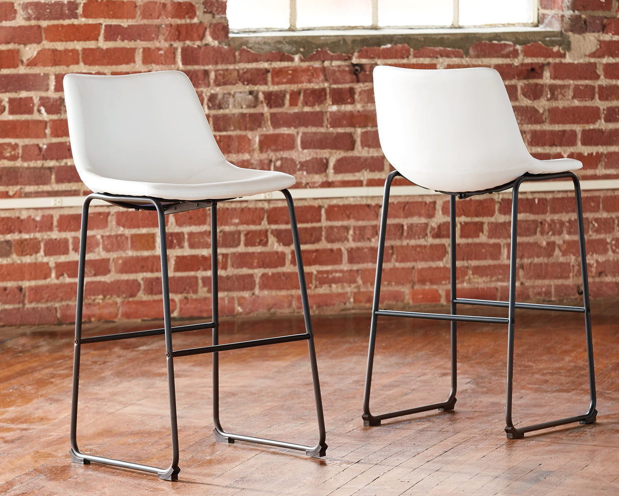 Centiar White Pub Height Bar Stool, Set of 2 from Ashley - Luna Furniture