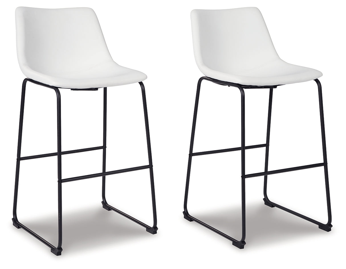 Centiar White Pub Height Bar Stool, Set of 2 from Ashley - Luna Furniture