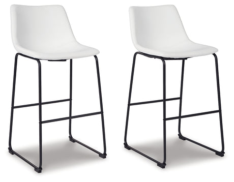 Centiar White Pub Height Bar Stool, Set of 2 from Ashley - Luna Furniture