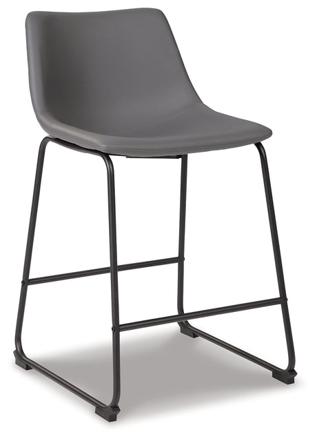 Centiar Gray Counter Height Barstool, Set of 2 from Ashley - Luna Furniture