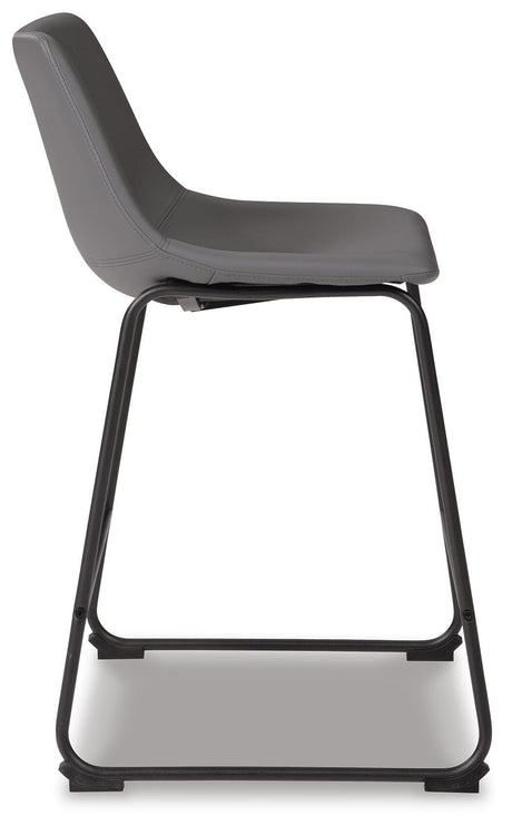 Centiar Gray Counter Height Barstool, Set of 2 from Ashley - Luna Furniture