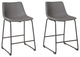 Centiar Gray Counter Height Barstool, Set of 2 from Ashley - Luna Furniture