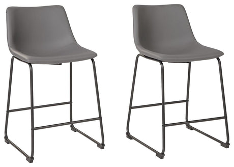 Centiar Gray Counter Height Barstool, Set of 2 from Ashley - Luna Furniture