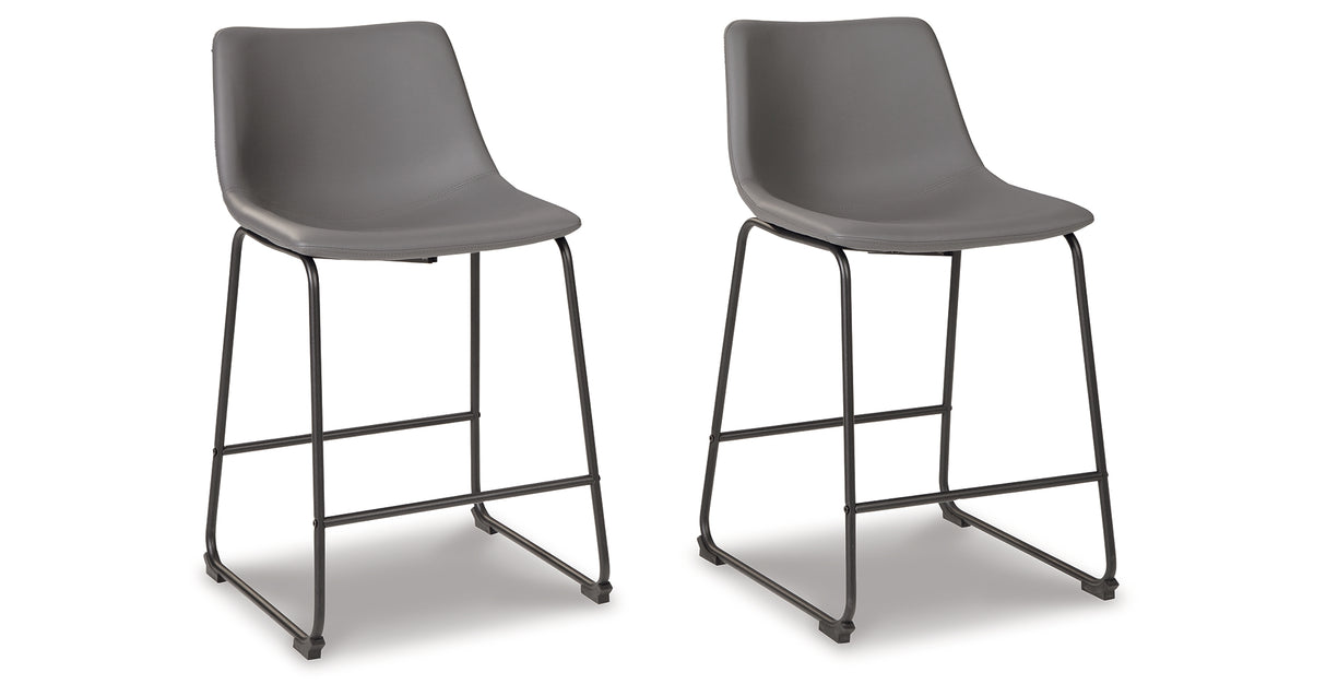 Centiar Gray Counter Height Barstool, Set of 2 from Ashley - Luna Furniture