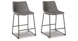 Centiar Gray Counter Height Barstool, Set of 2 from Ashley - Luna Furniture