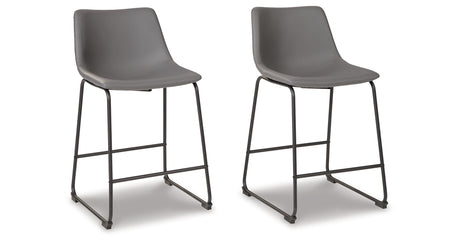 Centiar Gray Counter Height Barstool, Set of 2 from Ashley - Luna Furniture