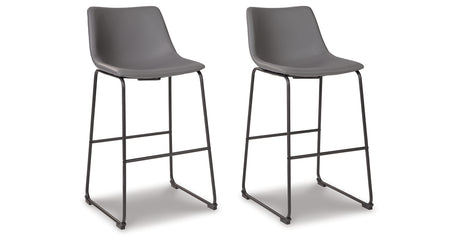 Centiar Gray Pub Height Barstool, Set of 2 from Ashley - Luna Furniture