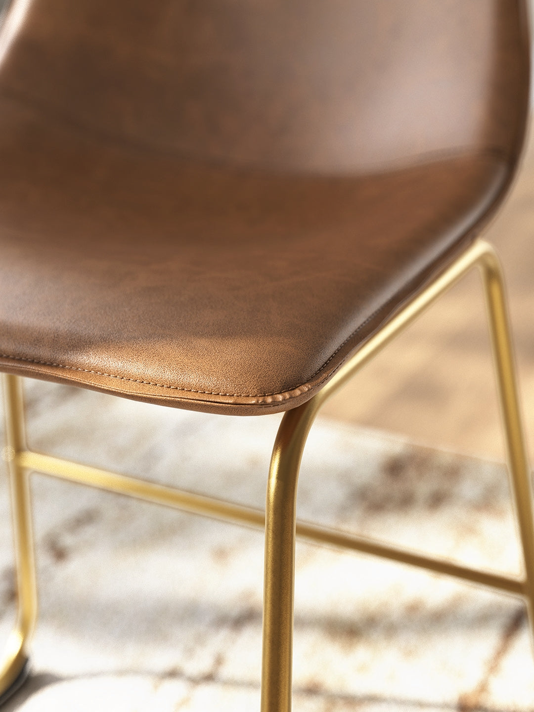 Ciabori Brown/Gold Dining Chair, Set of 2 from Ashley - Luna Furniture