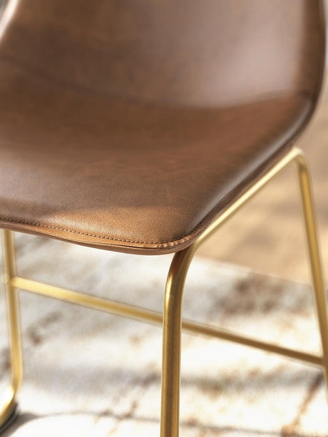 Ciabori Brown/Gold Dining Chair, Set of 2 from Ashley Furniture - Luna Furniture