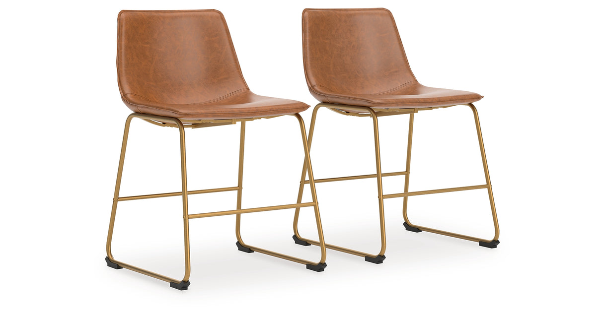Ciabori Brown/Gold Dining Chair, Set of 2 from Ashley - Luna Furniture