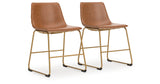Ciabori Brown/Gold Dining Chair, Set of 2 from Ashley - Luna Furniture