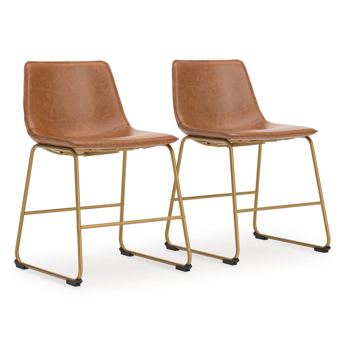 Ciabori Brown/Gold Dining Chair, Set of 2 from Ashley - Luna Furniture