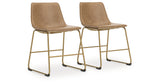 Ciabori Toast/Gold Dining Chair, Set of 2 from Ashley Furniture - Luna Furniture