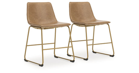 Ciabori Toast/Gold Dining Chair, Set of 2 from Ashley Furniture - Luna Furniture