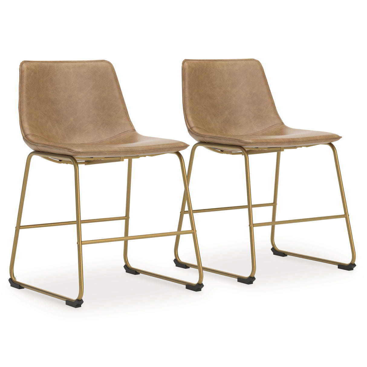 Ciabori Toast/Gold Dining Chair, Set of 2 from Ashley Furniture - Luna Furniture