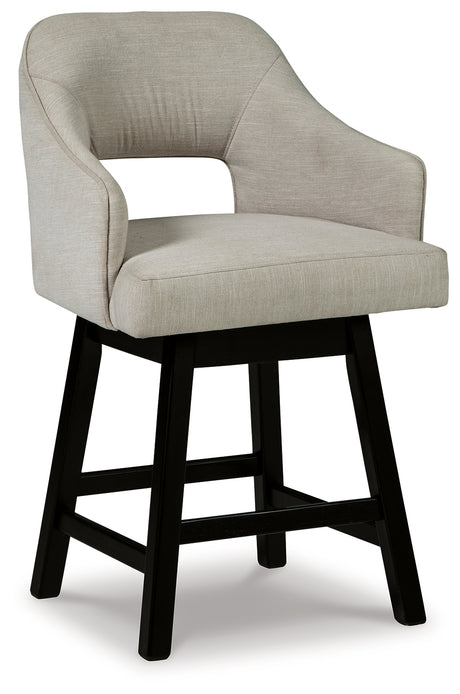 Tallenger 2-Piece Bar Stool in Linen/Brown from Ashley - Luna Furniture