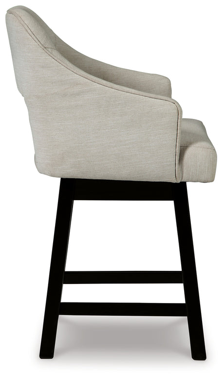 Tallenger 2-Piece Bar Stool in Linen/Brown from Ashley - Luna Furniture