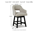 Tallenger 2-Piece Bar Stool in Linen/Brown from Ashley - Luna Furniture