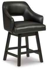 Tallenger 2-Piece Bar Stool in Black/Dark Brown from Ashley - Luna Furniture